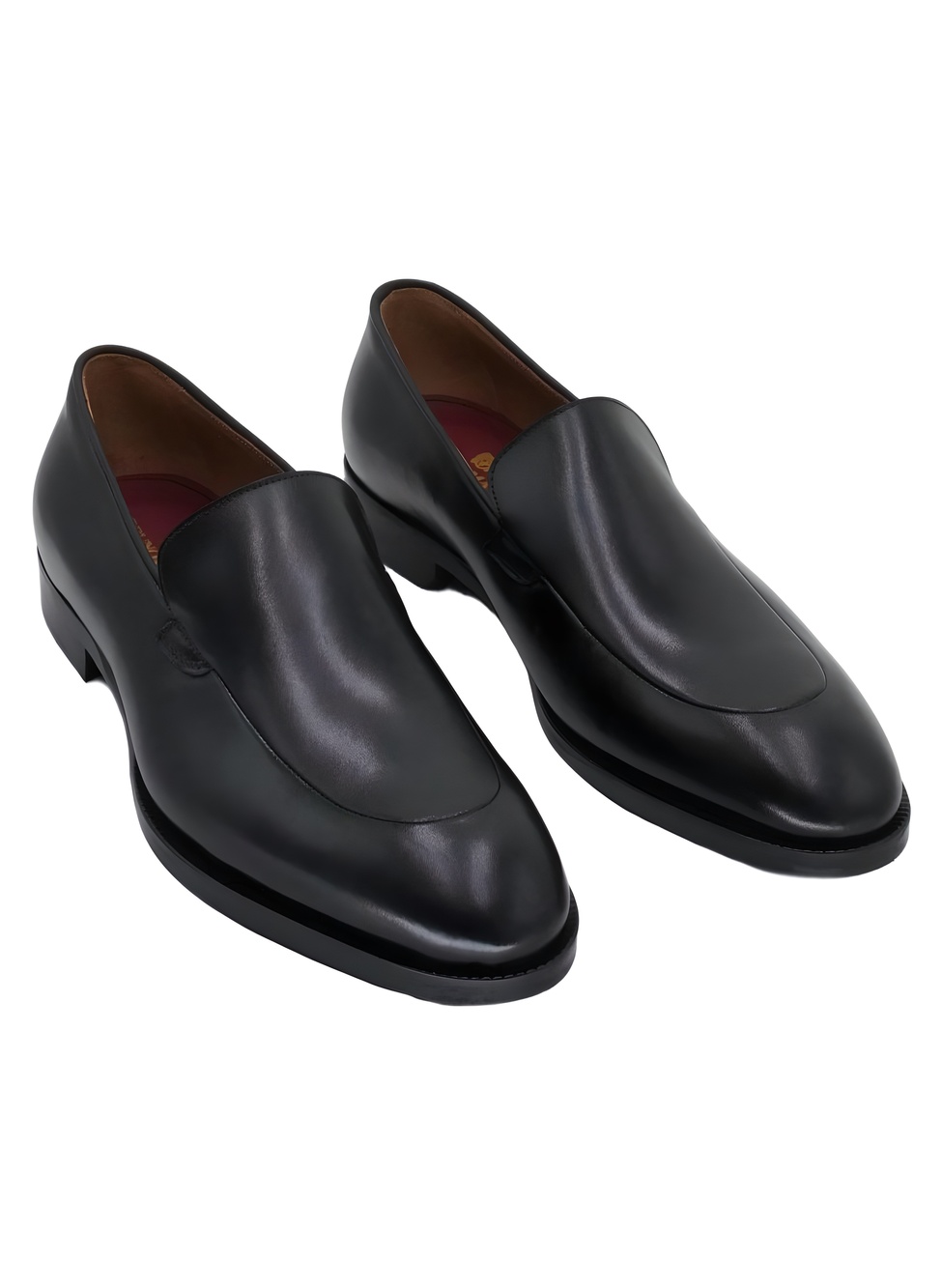 Bruno Magli Pertini Black Leather Slip On Loafers Dress Shoes Size 10.5M